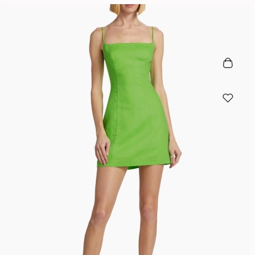 Rhode lime green linen dress